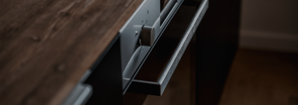 A closeup of a oven.