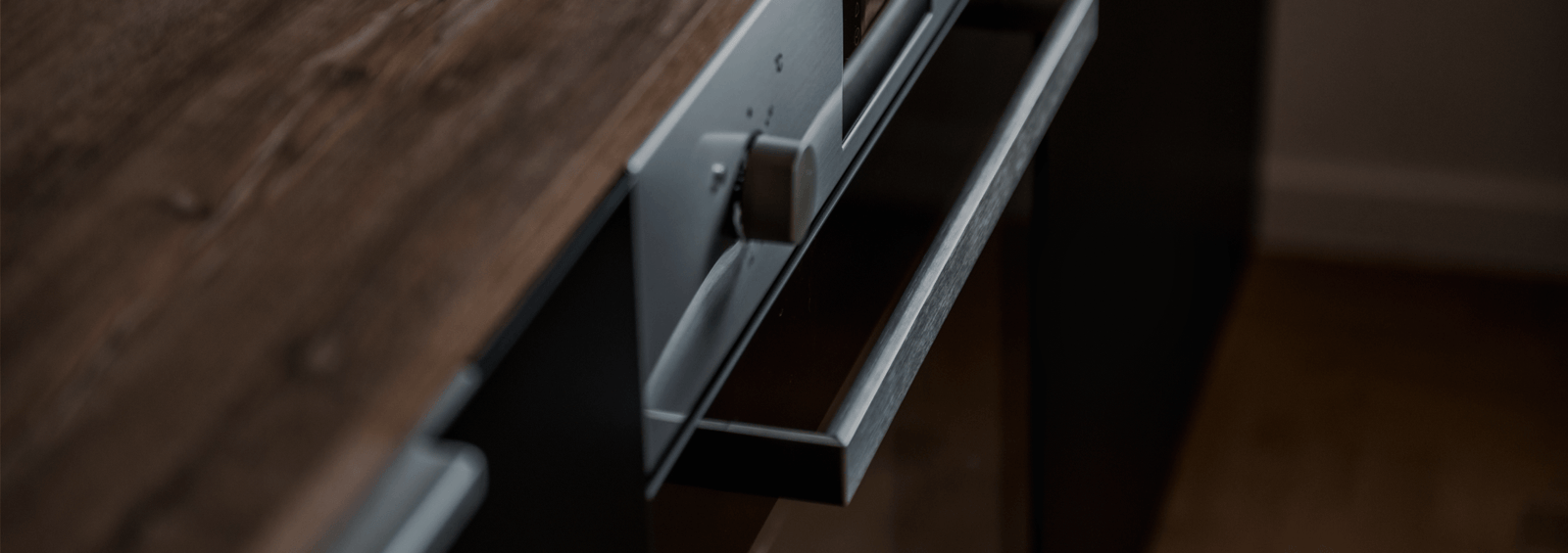 A closeup of a oven.