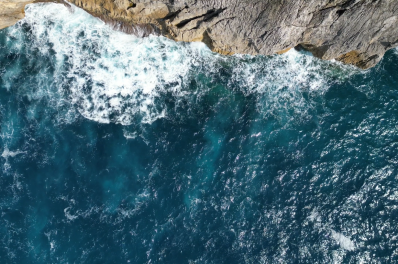Ocean view from above.