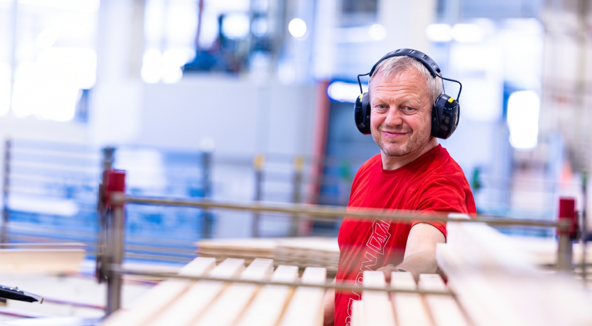 A man working in a factory.