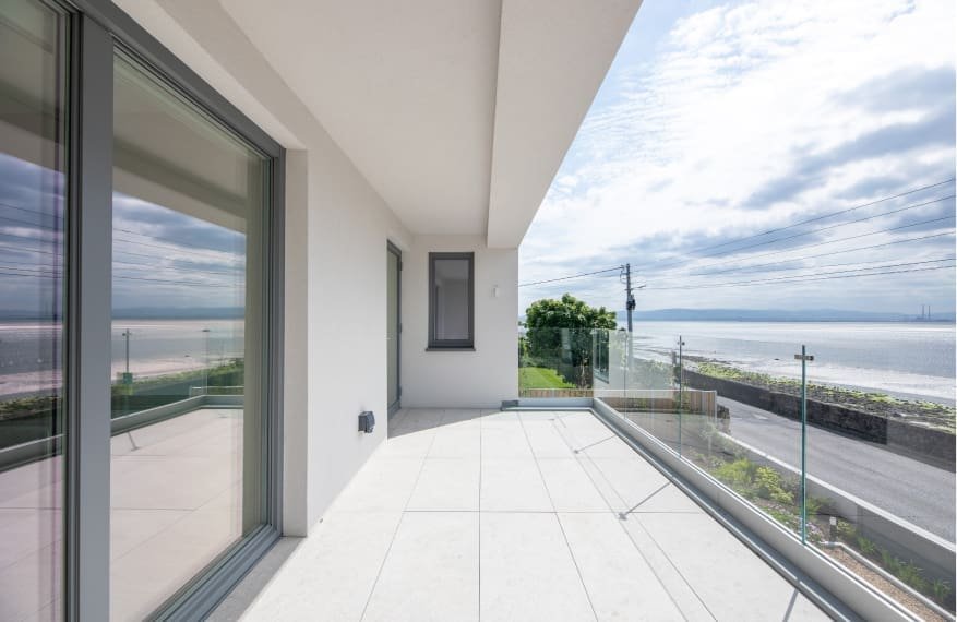Balcony view from modern building.