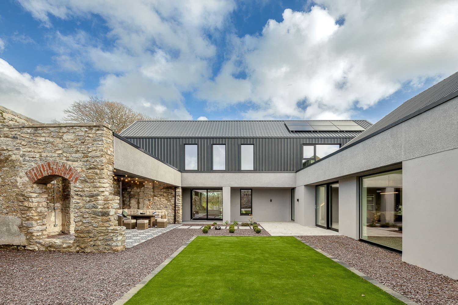 Outside view of luxury home.