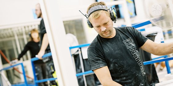 A man working.