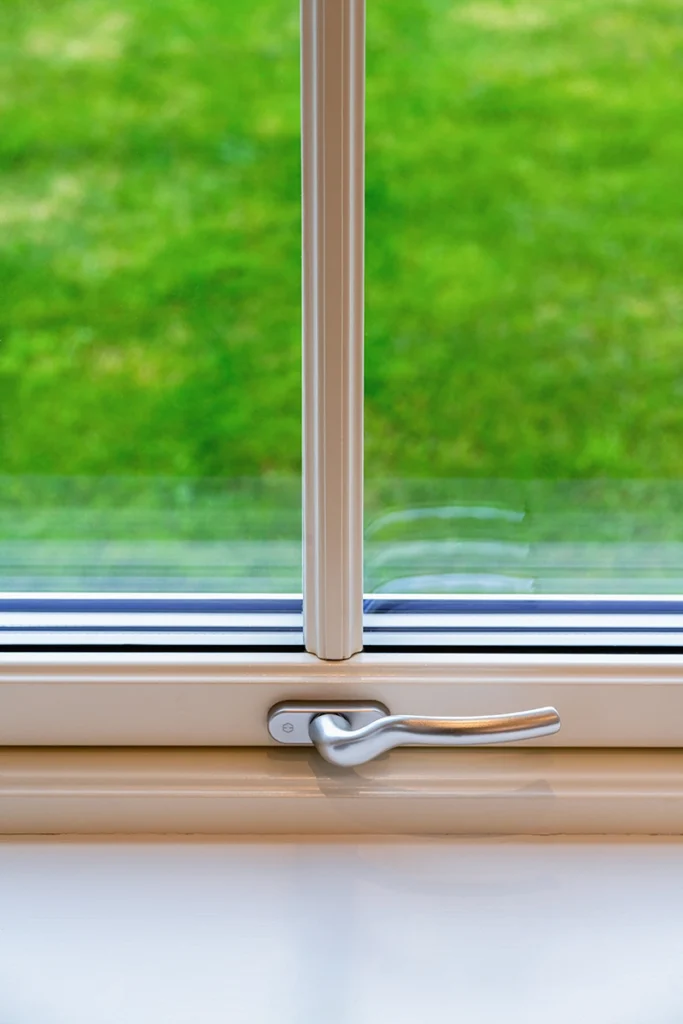 A close up shot of a window.