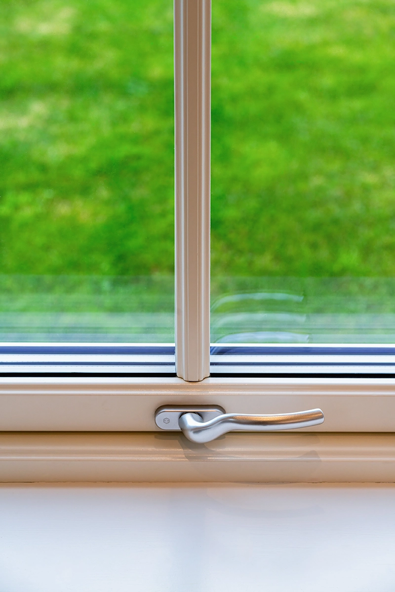 A close up shot of a window.